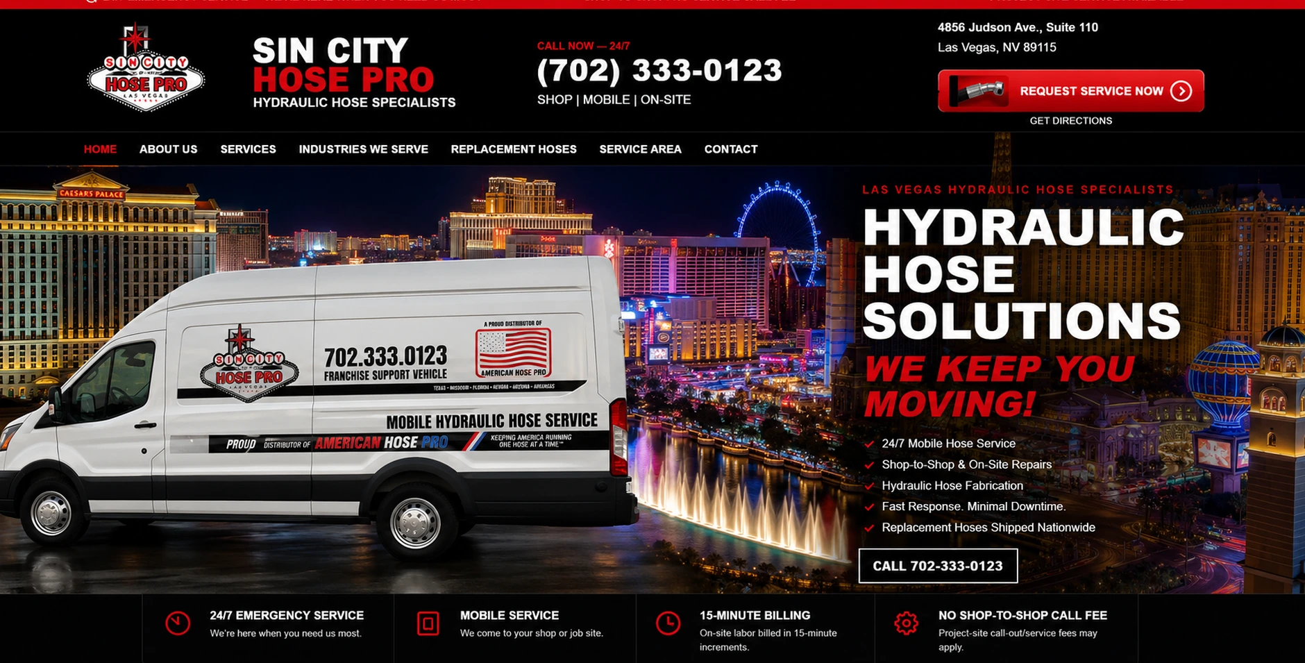 Sin City Hose Pro hydraulic hose service in Las Vegas