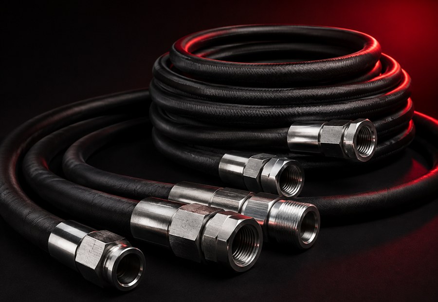 Custom hydraulic hoses and fittings