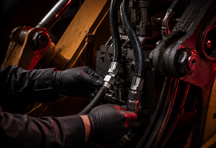 Replacement hydraulic hoses and repair fittings